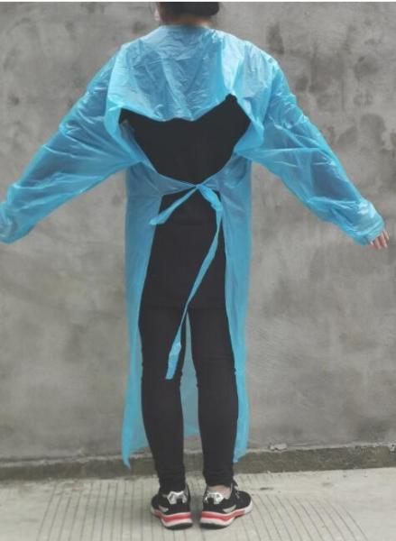 Non Woven Disposable Isolation Gown CPE Long Sleeve Doctor Medical Apron