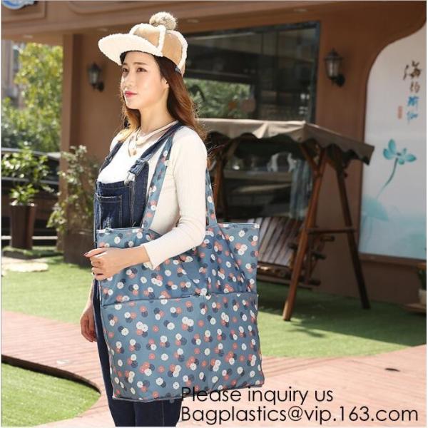Pink Color Nylon Waterproof Handbag Large Capacity Carry-on Bag Durable Multifunction Bag Portable Women Bag