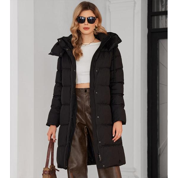 Мода встречает тепло Средняя длина Отменяемая капюшон Углубленный / хлопчатобумажная куртка