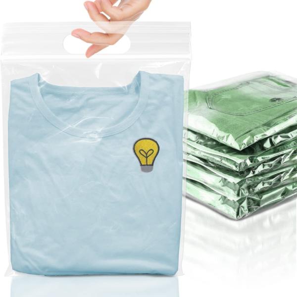 CTCX Pe Frosted Zipper Clear Plastic Poly Clothes Packaging Bags Small Business Jewelry Zipper Bag With Handle