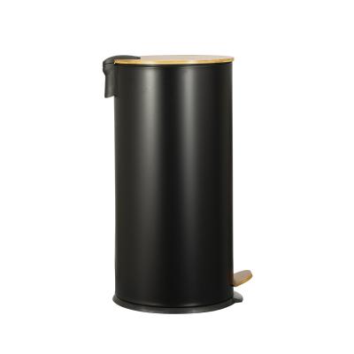Round Shape Household Pedal Trash Bin Stainless Steel with Thin Lid OEM ODM Offered