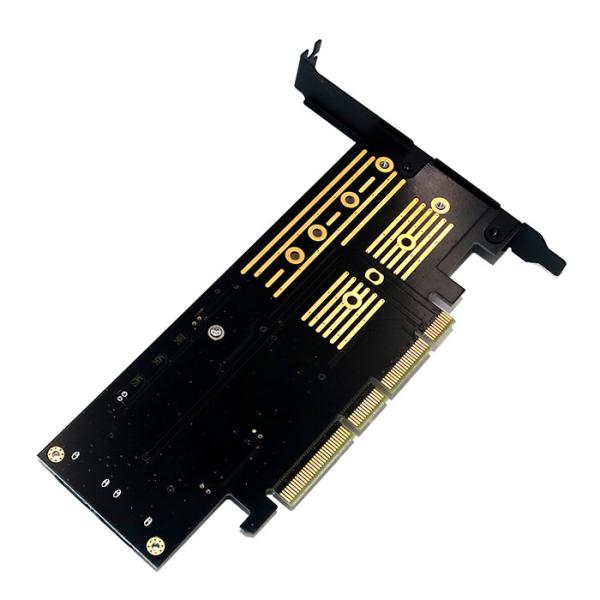 3 In 1 Msata And M.2 NGFF NVME  SATA SSD To PCI-E  4X And SATA3 Adapter
