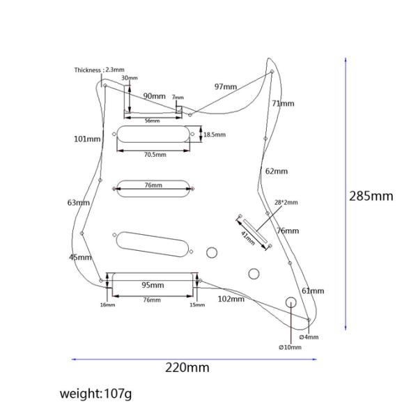 Зелёный 3Ply электрический гитарный щит для гитары стиля Stratocaster аксессуары