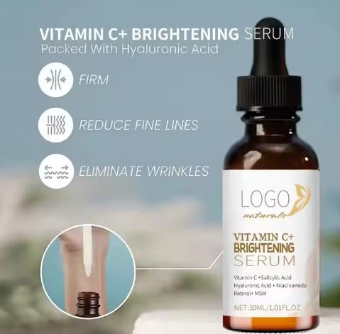 VC Anti-Aging Face Serum Vitamin C Facial Serum Skin Whitening Brightening Freckle Repair and Anti-Wrinkle Care