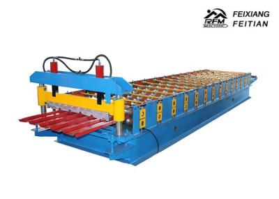 Cold Rolled Steel Color Steel Roll Forming Machine PLC Control For Roofing