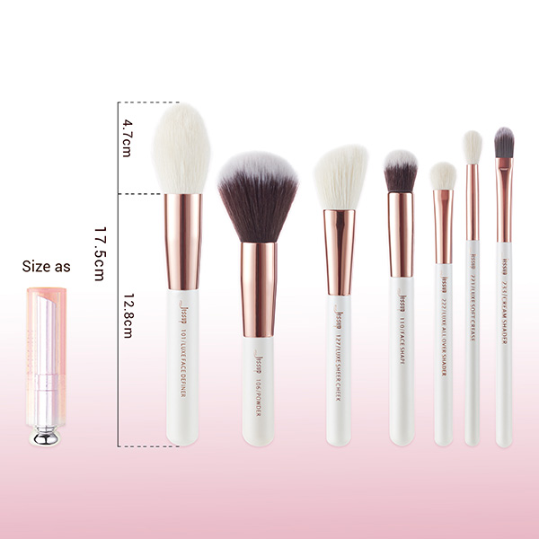 Jessup 25pcs White/Rose gold Natural Makeup Brushes Set ShenZhen Makeup Brush Factory Vendors T215