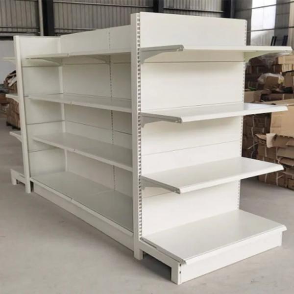 Factory custom color size metal white gondolas store shelf supper market shelves