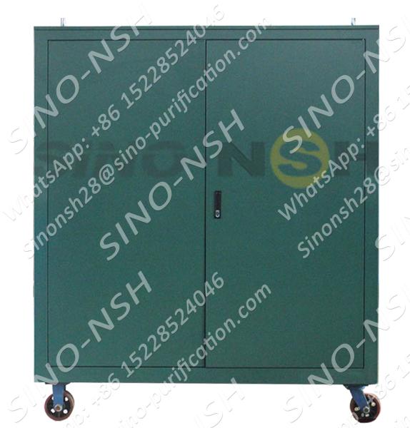 Thermal Vacuum Transformer Oil Purifier Movable With Metal Enclosure