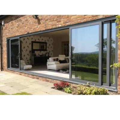Villa Aluminium Framed Sliding Doors Double Tempered House Sliding Glass Doors Custom