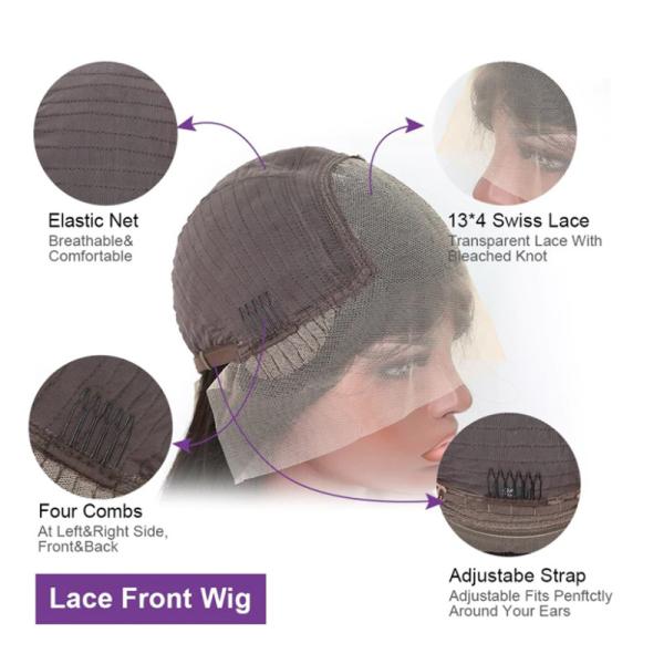 Long Human Hair Wigs with Light Brown Lace 360 Full Lace High Grade Fashion Design