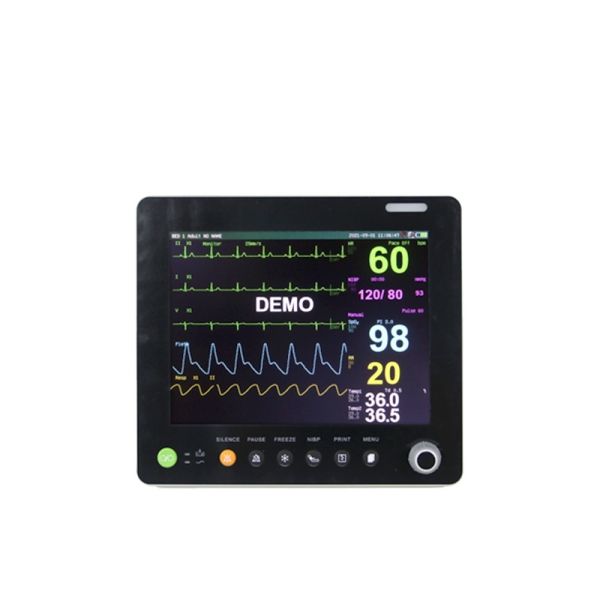 15 Inch Portable Multi Parameter Patient Monitor with Optional 2 IBP 1 Year Warranty and 2 Years Shelf Life