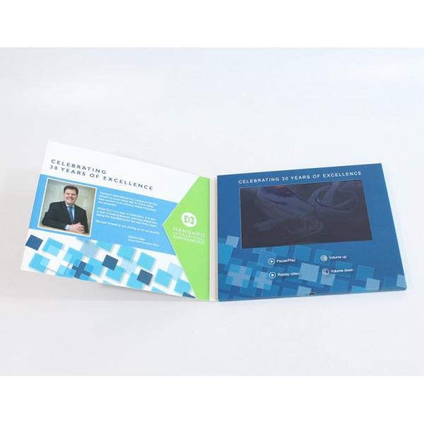 Matt Lamination LCD Video Brochure Card Memory Flash And Custom Dimensions