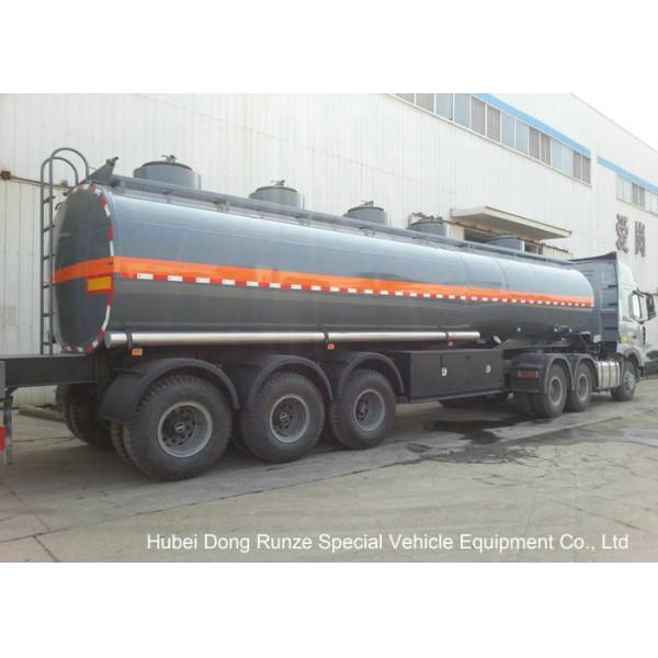 30-45CBM Chemical Tanker Truck 3 Axles For Hydrochloric Acid , Ferric Chloride Delivery