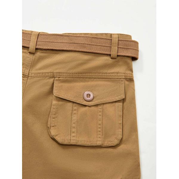 Men's Cargo Shorts Thick Cotton Material in Loose Fit with Multi-Pocket Convenience