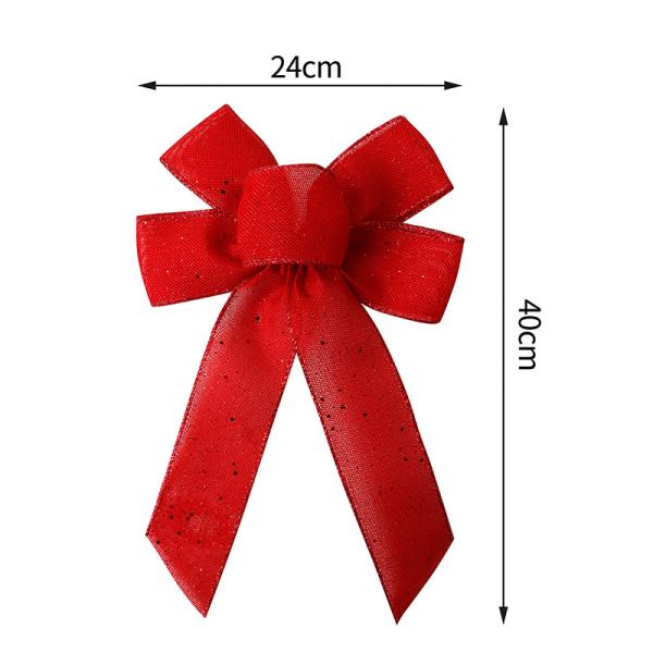 Handmade burlap ribbon bow for creating festive and beautiful Christmas wreaths