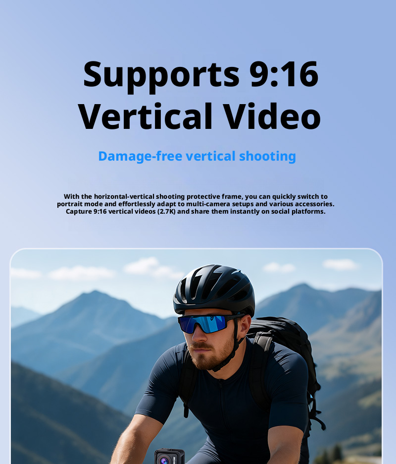 Factory Directly Supply 5K Action Camera Dual Touch Screen with Custom Service for Outdoor Diving and Camping