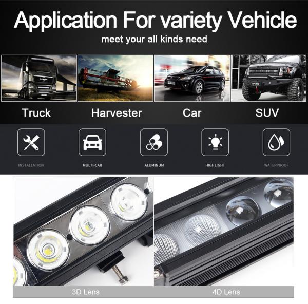 Single Row Amber Led Light Bar Spot Flood Combo Beam For 4x4 Offroad Uaz ATV SUV Tractor Truck Boat 12V 24V Driving Barr