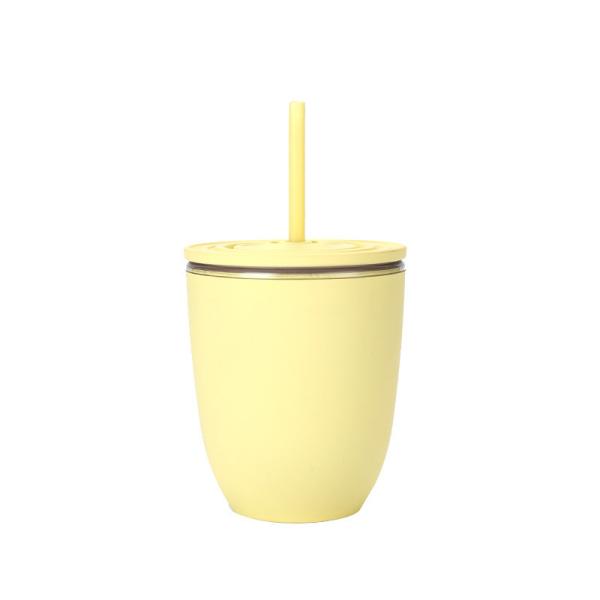 wholesale Summer Double wall Plastic mug Lightweight Large Capacity Portable Rubber Coated With Vehicle Mounted Frosted Straw water bottle