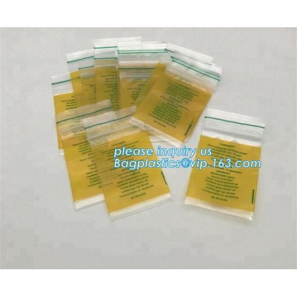 Factory custom color small red / pink / green / yellow / blue resealable K bag decorations, bagplastics, bageas