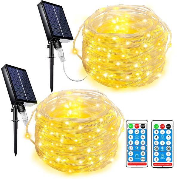 Infinite Double Color LED Solar Leather Wire Fairy String Light For Outdoor