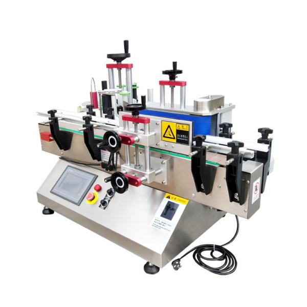Tabletop Automatic Round Bottle Labeling Machine For Vial Glass Jar