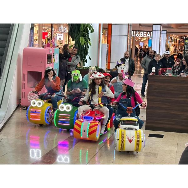 Kids Theme Amusement Park Bumper Car Racing Game Battery Operated