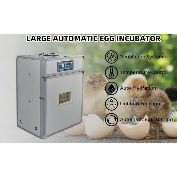 264 Egg Incubator With Automatic Egg Turning,Temperature Control And Humidity Control,Hatching Eggs,Chicken,Ducks,Poultry,Industrial Brooding Machine Chicken Incubator For Farm,Lab,Home,Indoor