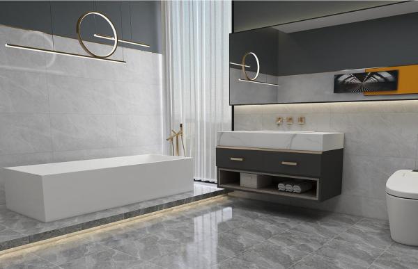 Carreaux de céramique rustique à l' intérieur 400x400 mm pour salle à manger et revêtement de sol durable pour balcon