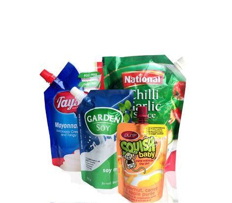 Excellent quality professional design plastic spout bag,reusable spout pouch, liquid stand up pouch with spout