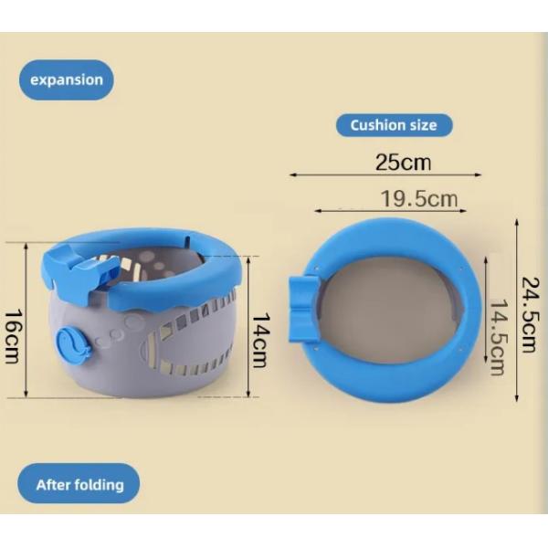 Eco Friendly Blue Pink White Print Kids Potty Toilet Trainer with Customized Packing and Logo