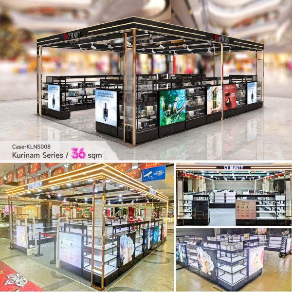 Cosmetic Retail Store Kiosk Showcase Display Merchandise Fixtures