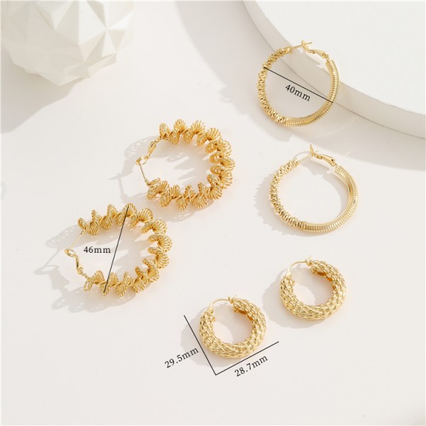 High Quality Brass 14K Gold Plated Hoop Earrings for Women