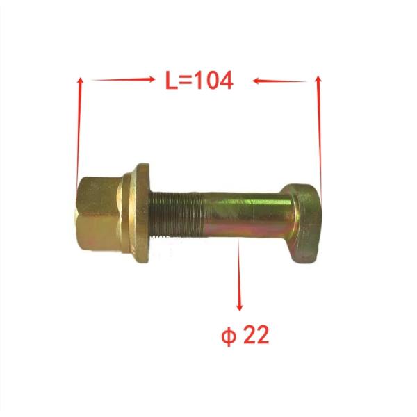 Cerrojos de rueda de alta resistencia 40Cr para autobuses Golden Dragon 22*104