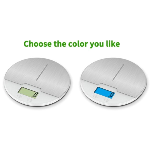 Round Steel Platform Steel Digital Kitchen Food Weighing Scale