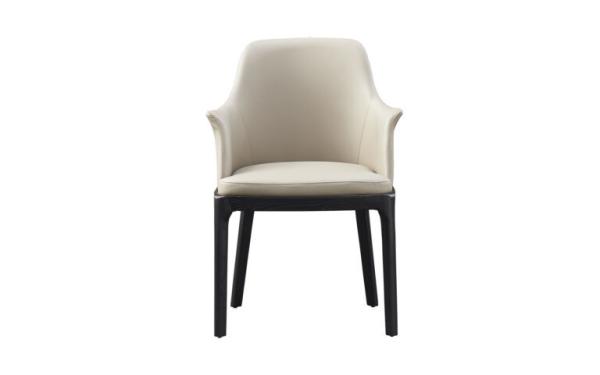 FlexiEdge Armrest Side PU Leather Italian Style Dining Chairs