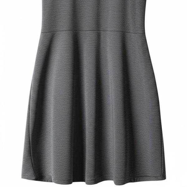Femmes Robe irrégulière Gris Sans manches Fleur Robe décontractée