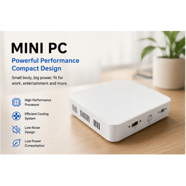 2026 Stock X86 Mini PC HY1001 Support Tiger Lake 11th Gen Core I5 11260H Dual DDR4 Memory Max 64G Quick Delivery