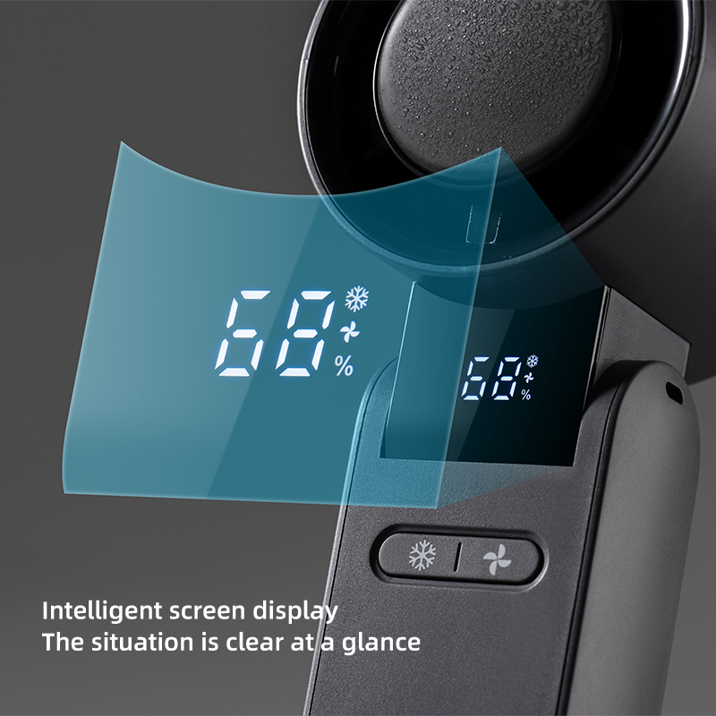 High Speed Cooling Hand Held 4000mAh Mini Turbo Fan Foldable Rechargeable Handheld Portable Fans for Cooling Air