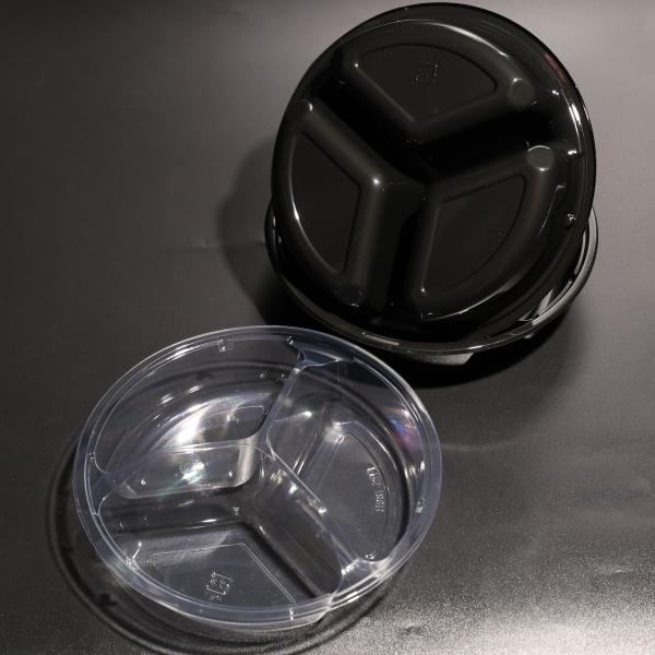 Round Shaped Plastic Food Plate Plastic Round PET Trays BPA Free For Cold Food