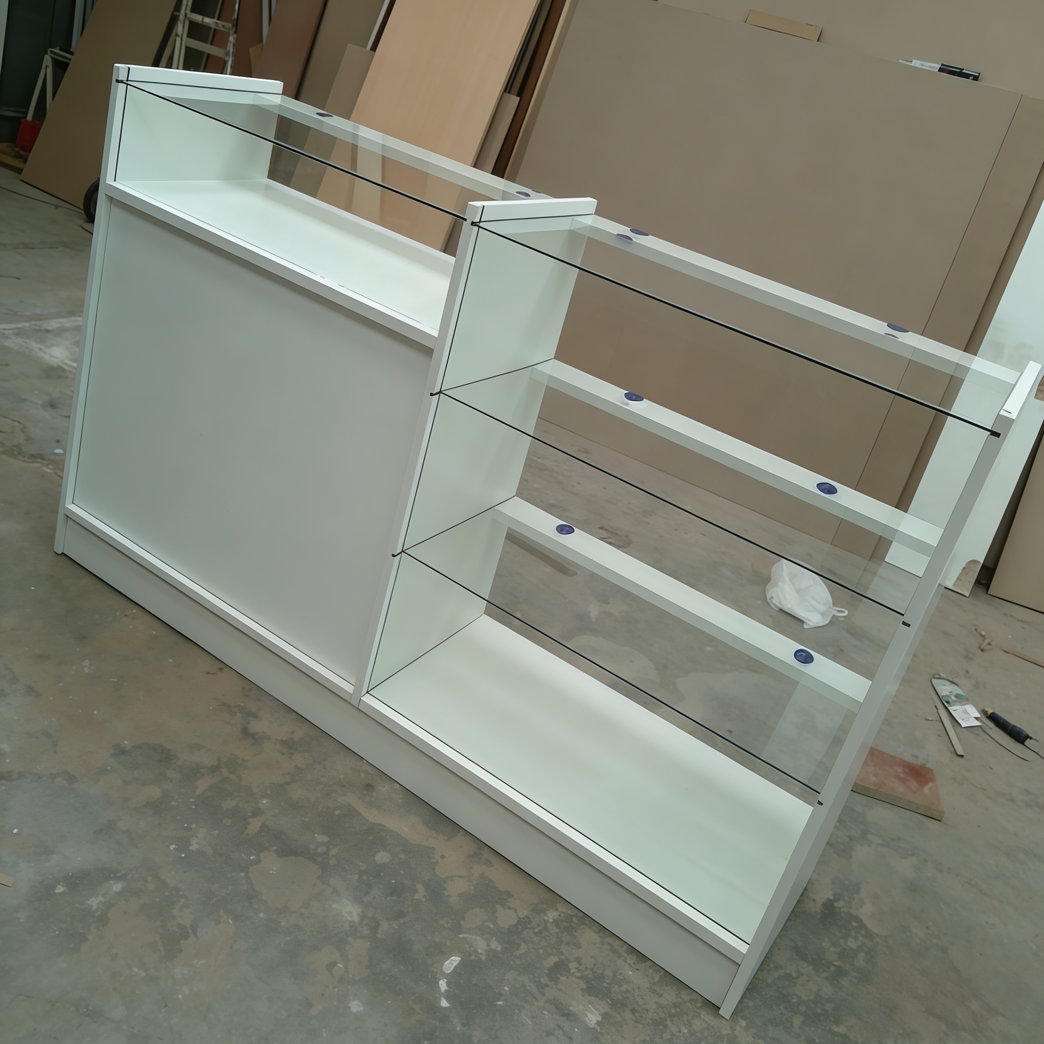 Custom Medical Retail Shelves and Pharmacy Display Cabinets for Drugstore Store Interior Furniture
