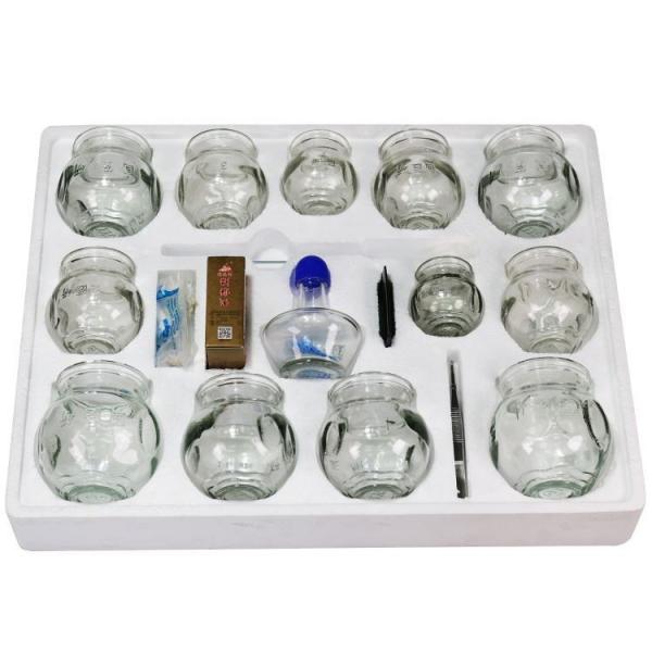 Class I 12pcs/set Professional Chinese Medical Vacuum Hijama Tools Massage Therapy Ventosa Cup Sterilizer Fire Glass Cupping Therapy Set