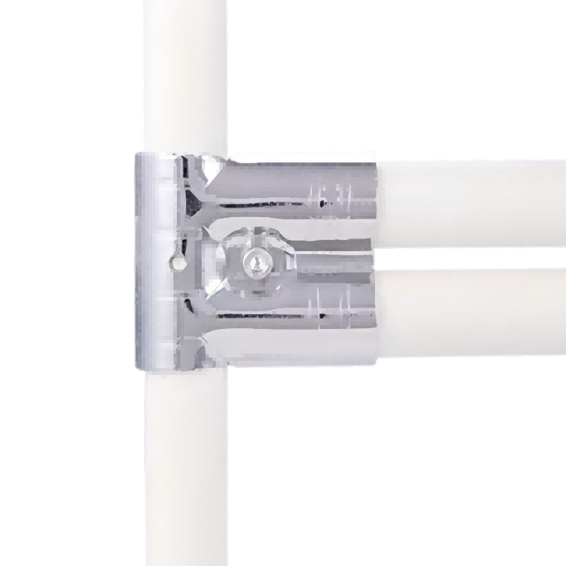 HJ-14 Chromage plaqué joints de tuyaux métalliques ronds / connecteurs / connecteur de tube 3 voie pour la ligne de montage du système de tuyauterie maigre