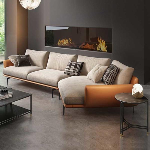 Negócio secional de Sofa With Chaise Office Leisure da sala de visitas da mobília de 114 polegadas