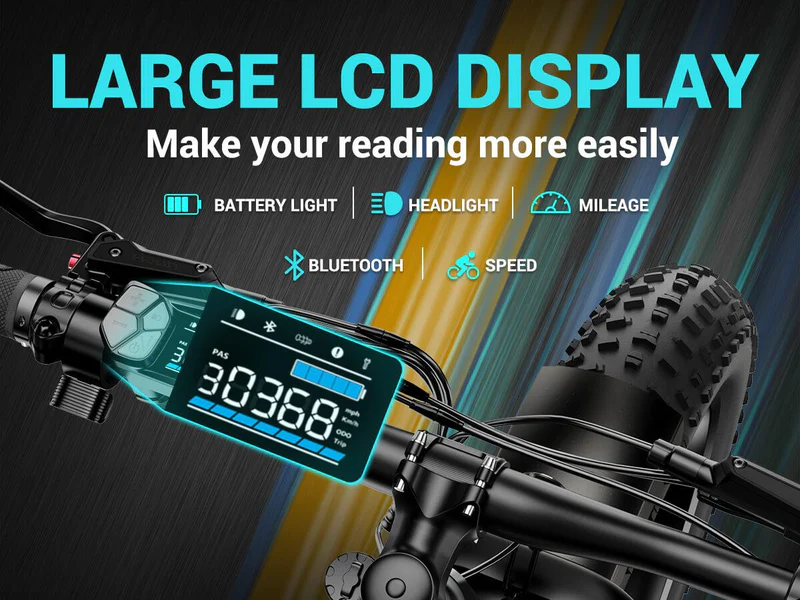 48V 26 Inch Fat Tire Electric Bike for City Commuting & Off-Road with Long Range MTB E-BIKE