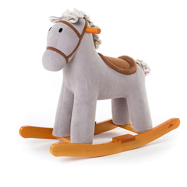 Unisex Solid Wood Toddler Ride-On Rocking Horse for Baby Nursery Activities Play 1-5 Year Old Boys Girls Birthday Gift