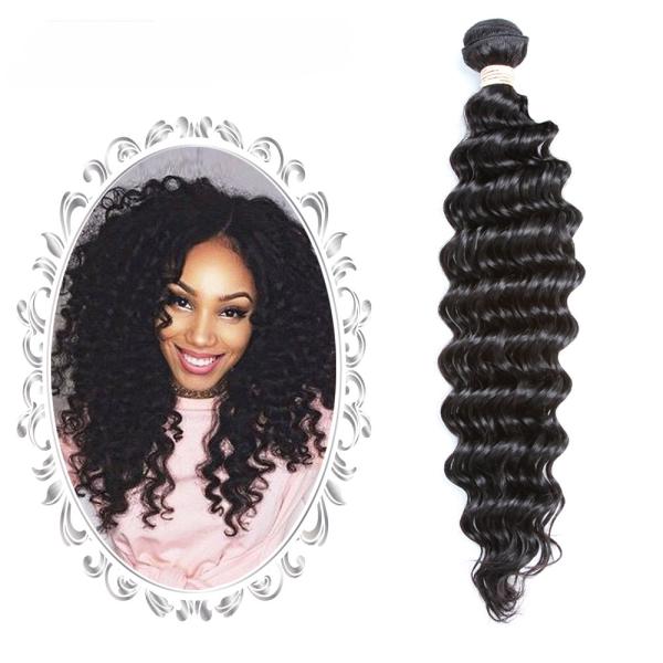Deep Wave Peruvian Human Hair Weave , Peruvian Virgin Wavy Hair For Dream Girl