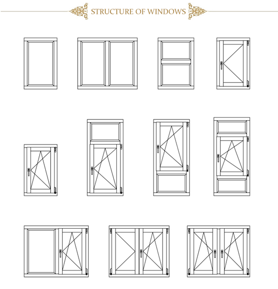 Wood Grain Frame Aluminum Folding Windows Double Laminated Glazed  ISO14001