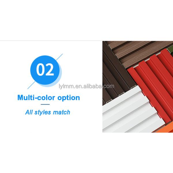 150 мм Ширина Флуированные стеновые панели Wpc Сплошные деревянные стенные доски 2,9 м длина