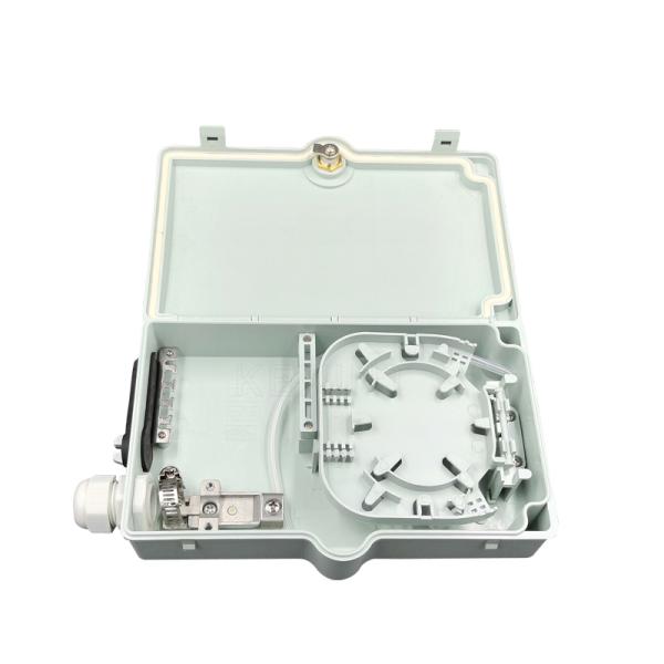 Установка стены коробки распределения оптического волокна KEXINT KXT-A-4B FTTH белая на открытом воздухе