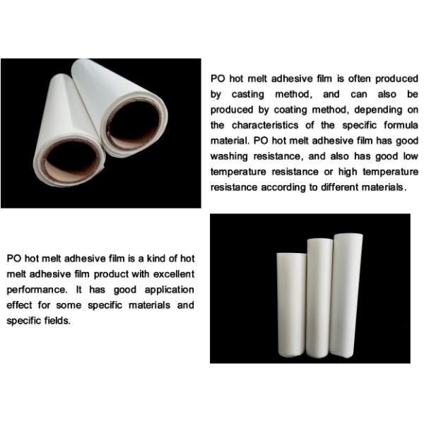 0.08mm PO горячее плавят склеивающую пленку для ПОЛИУРЕТАНА текстильной ткани